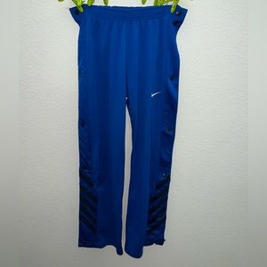 Nike Windbreaker Pants with Side Buttons (Blue)